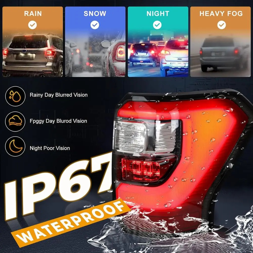 Fanale posteriore a LED lato destro Ford Expedition 2018-2021 con cablaggio e lampadine