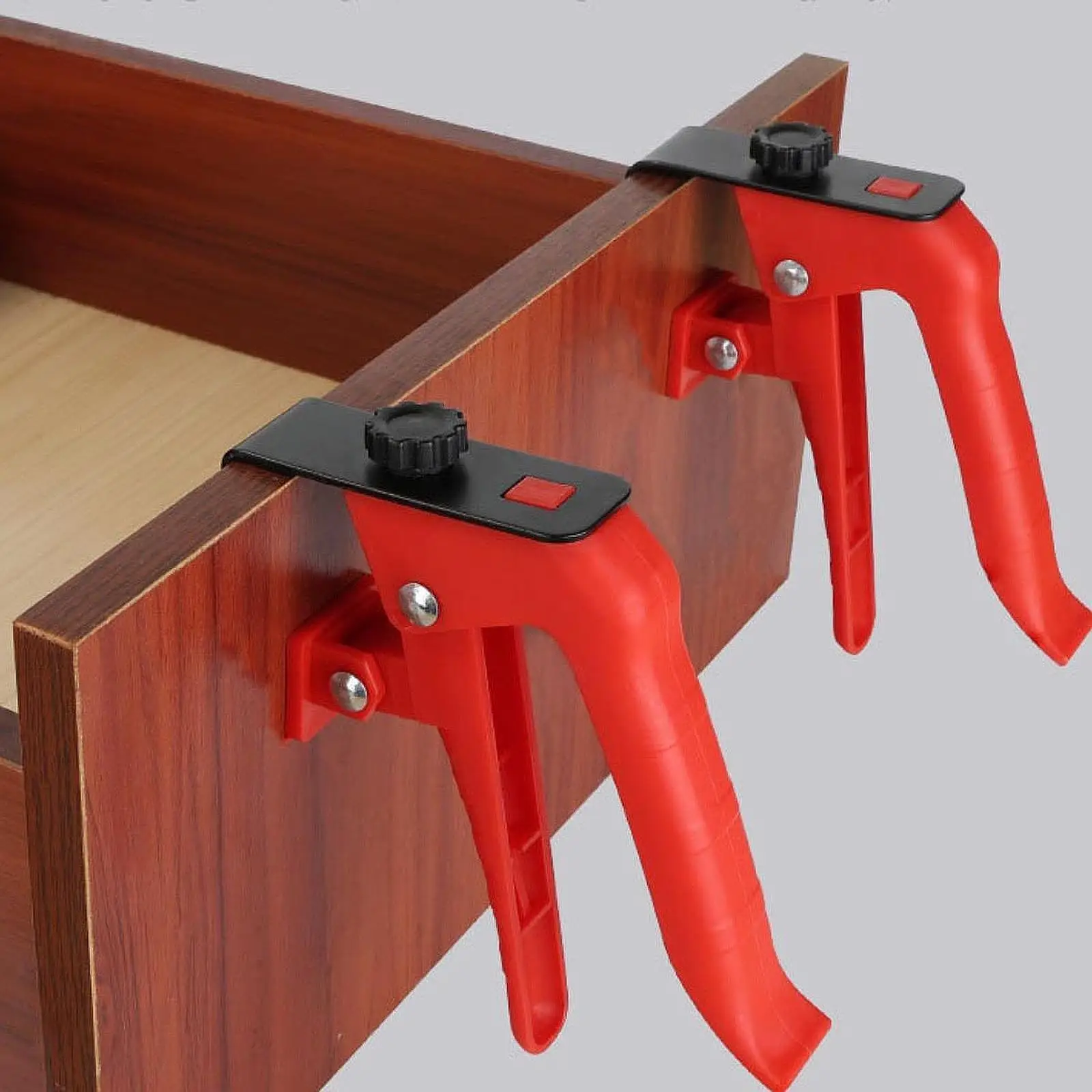 Drawer Panel Installation Clamp Effort Saving Knob Design Sturdy Press Type Fixing Clip for Conventional Drawers with Handles