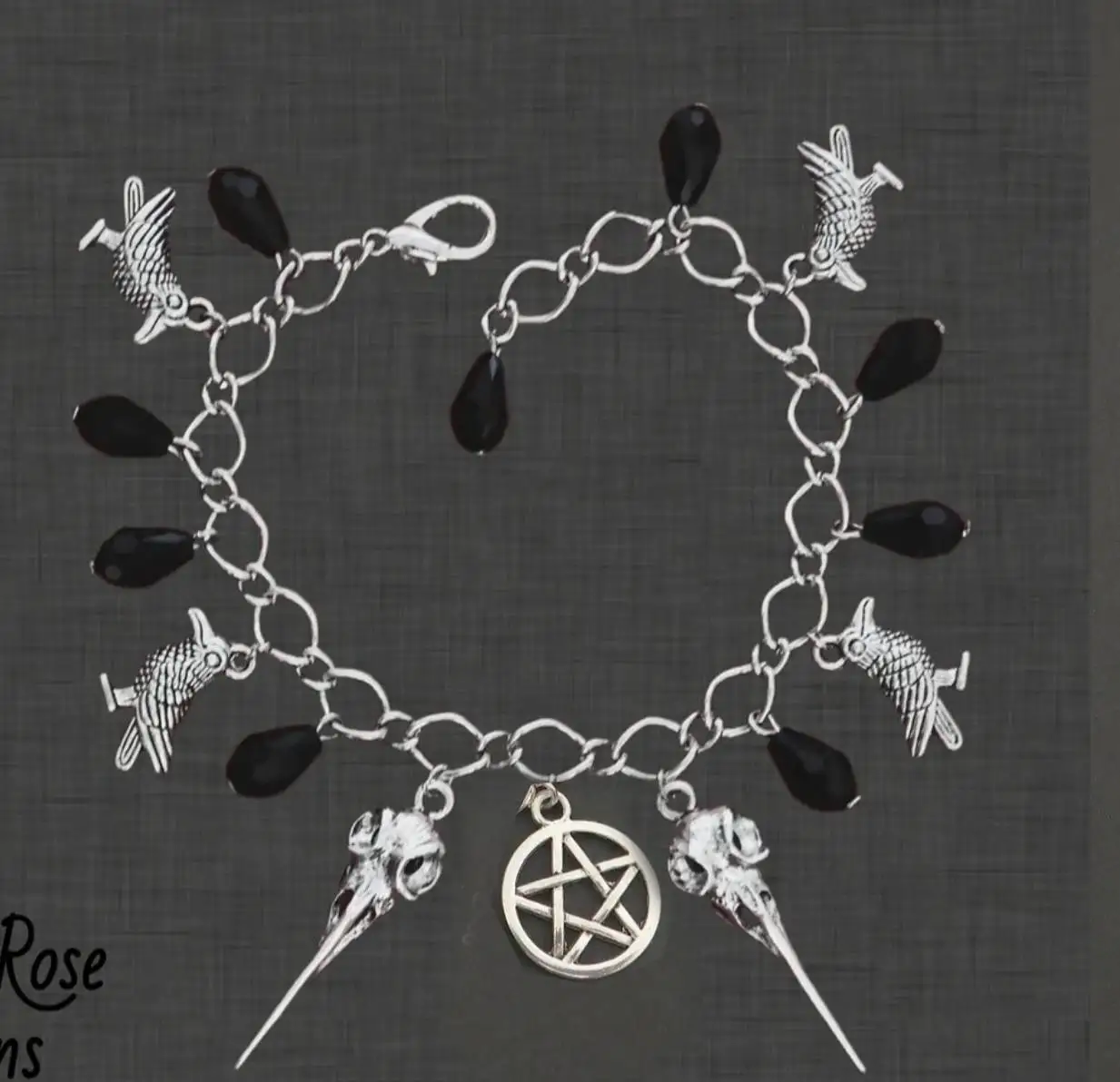 gothic anklet pagan anklet Silver Witches Anklet with Bells on to cleanse the path you walk.