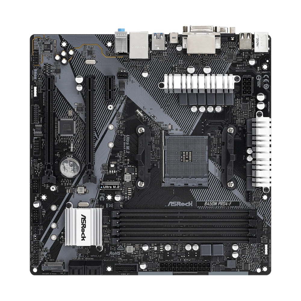 ASRock B450M PRO4-F R2.0 Motherboard Support Ryzen 5 5600 5600G R7 5700X3D 5800x3D CPU 4xDDR4 M.2 PCIe 3.0 AM4 Mainboard mATX