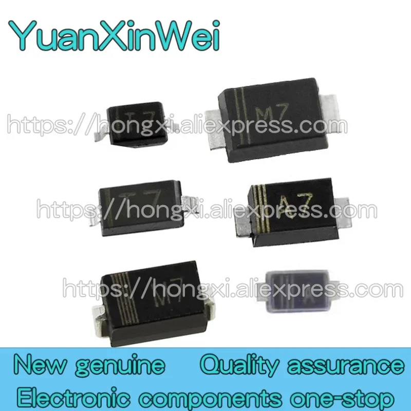 100 Stuks 1n4007 1n 4007W 1n4007ws 1n4007wt Sma Sod123 Sod323 Sod 523 M7 A7 T7 Gelijkrichterdiode