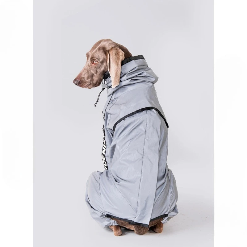 

Clothes Large Dog Summer Golden Retriever Labrador Husky All-Inclusive Tide Brand Reflective Raincoat