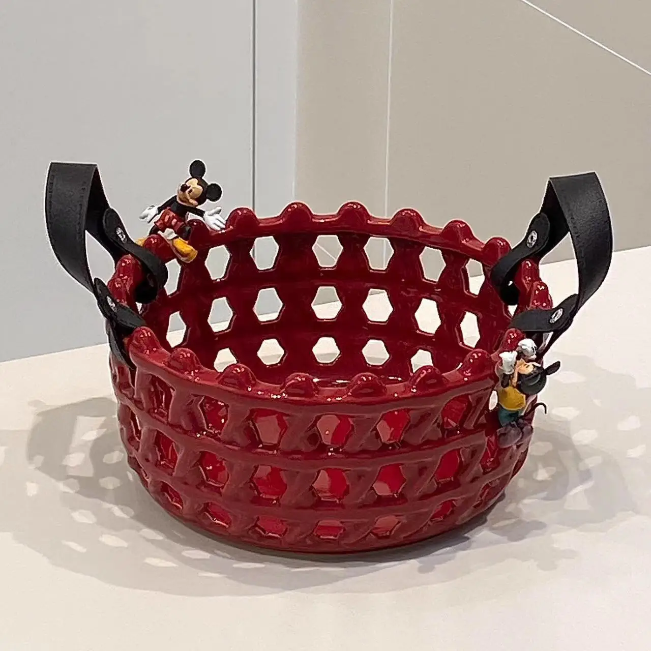 

Ceramic woven fruit basket living room coffee table fruit storage creative candy snack dining room table