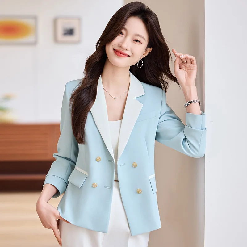 2025Nieuwe stijlvolle mode-pak Casual dames professionele blazer met lange mouwen, formele jas Workwear8508