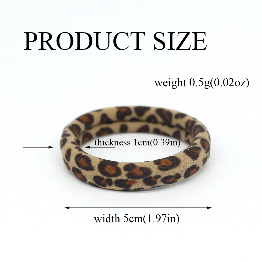 10Pcs Elastic Rubber Band Leopard Hair Ties Non hurt the hair Ponytail Hair tie High Stretch Hair Rope Hair Band