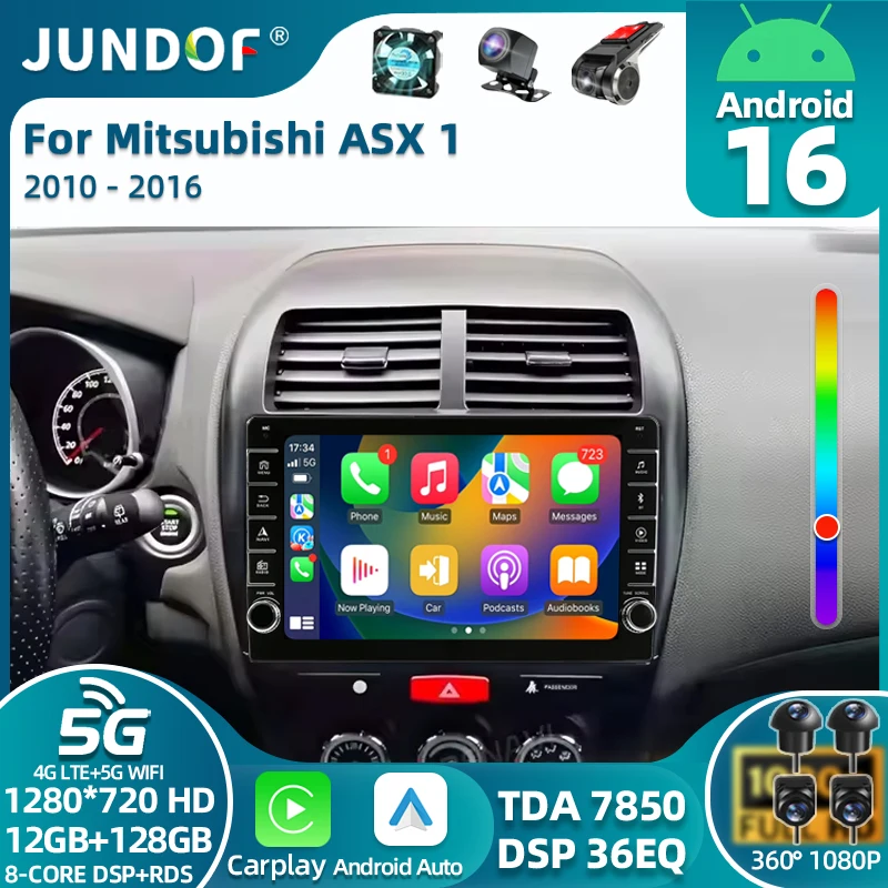 

Android 16 Carplay Car Radio for Mitsubishi ASX 1 2010 2011 2012 2013 2014 2015 2016 GPS Multimedia Video Player Stereo 2din DVD