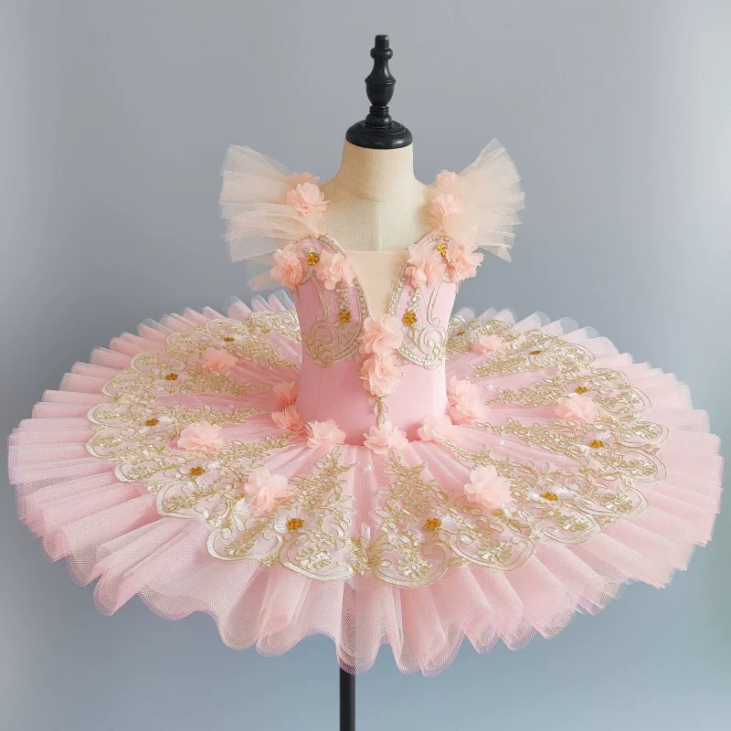 Princess Girls Ballet Tutu Dance Costumes Women Pancake Ballerine Party Dancing Stage Wear Dresses