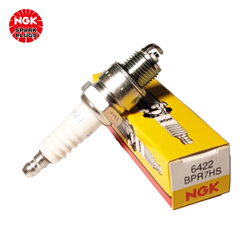 NGK motorcycle spark plug BPR7HS Suitable for Big Yangtze River Jinan light riding Wangjiang motorcycle silver steel(1pcs)