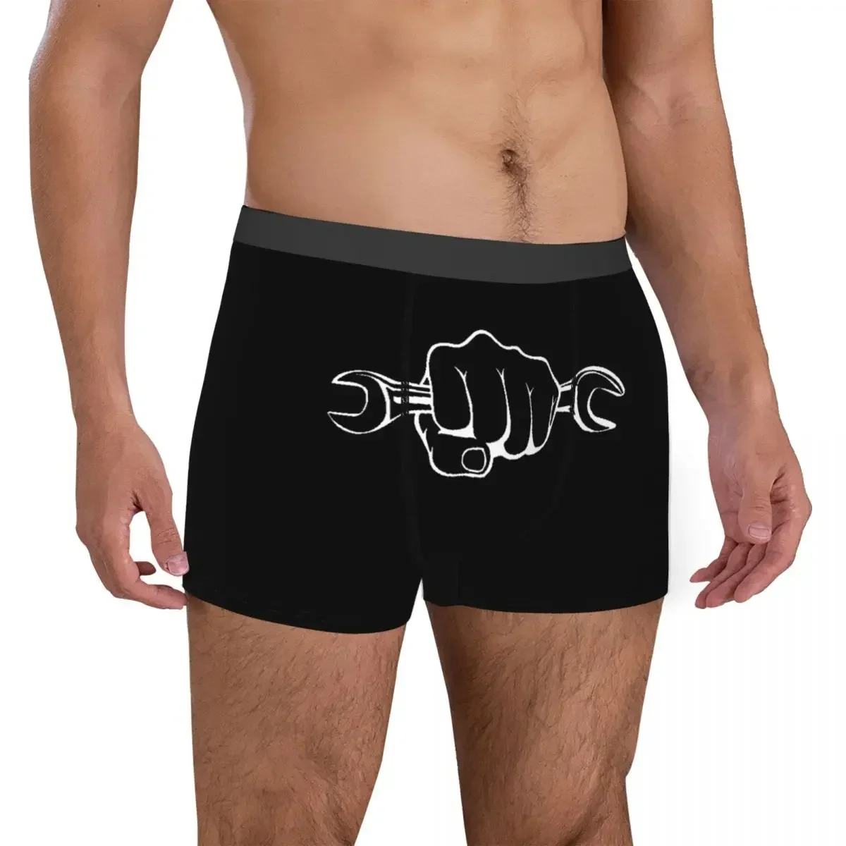 مضحك ميكانيكي عقد الملابس الداخلية وجع للرجال ، إصلاح دراجة نارية ، السراويل الملاكم الساخنة ، سروال داخلي تنفس الذكور ، زائد حجم سراويل