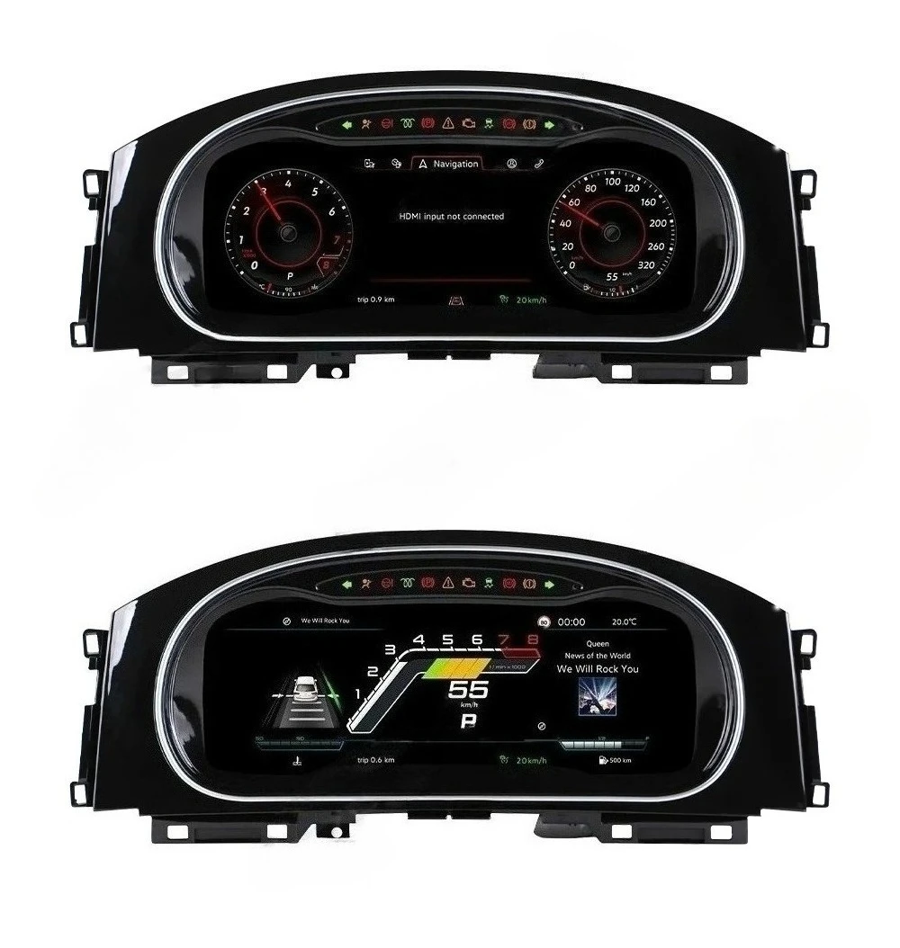 12.3'' LCD Digital Dashboard Cluster For VW Golf MK7 MK7.5 2013-2020 Golf GTI R, Plug and Play Instrument Panel