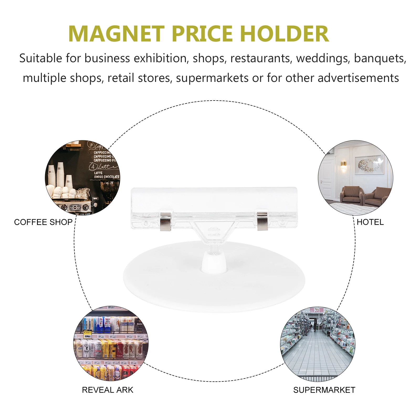 

5 Pcs Advertising Poster Clip Bracket Sign Holder Clips Double Display for Retail