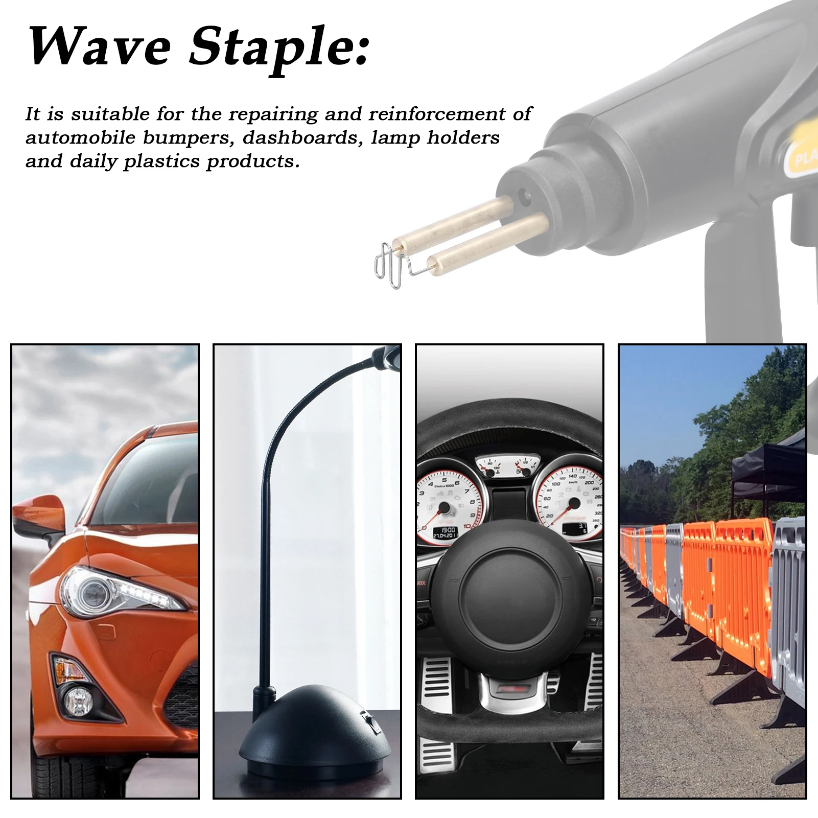 500 pz Paraurti Per Auto Filo di Saldatura per Saldatrice di Plastica Saldatori di Plastica Borchie Aspetto Plastica Riparazione Macchina Graffetta