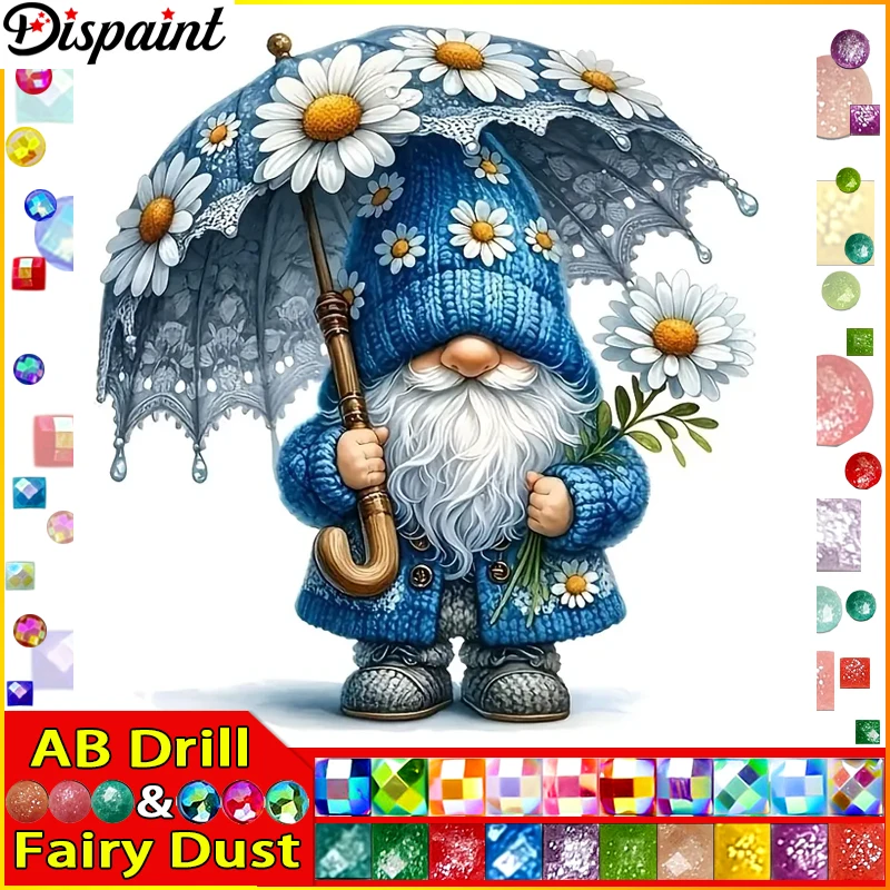 Dispaint Fairy Dust AB Diamantgemälde „Cartoon Weihnachtsmann“ Vollquadrat-/Rundbohrer Wanddekoration Eingelegtes Harz Stickerei Handwerk
