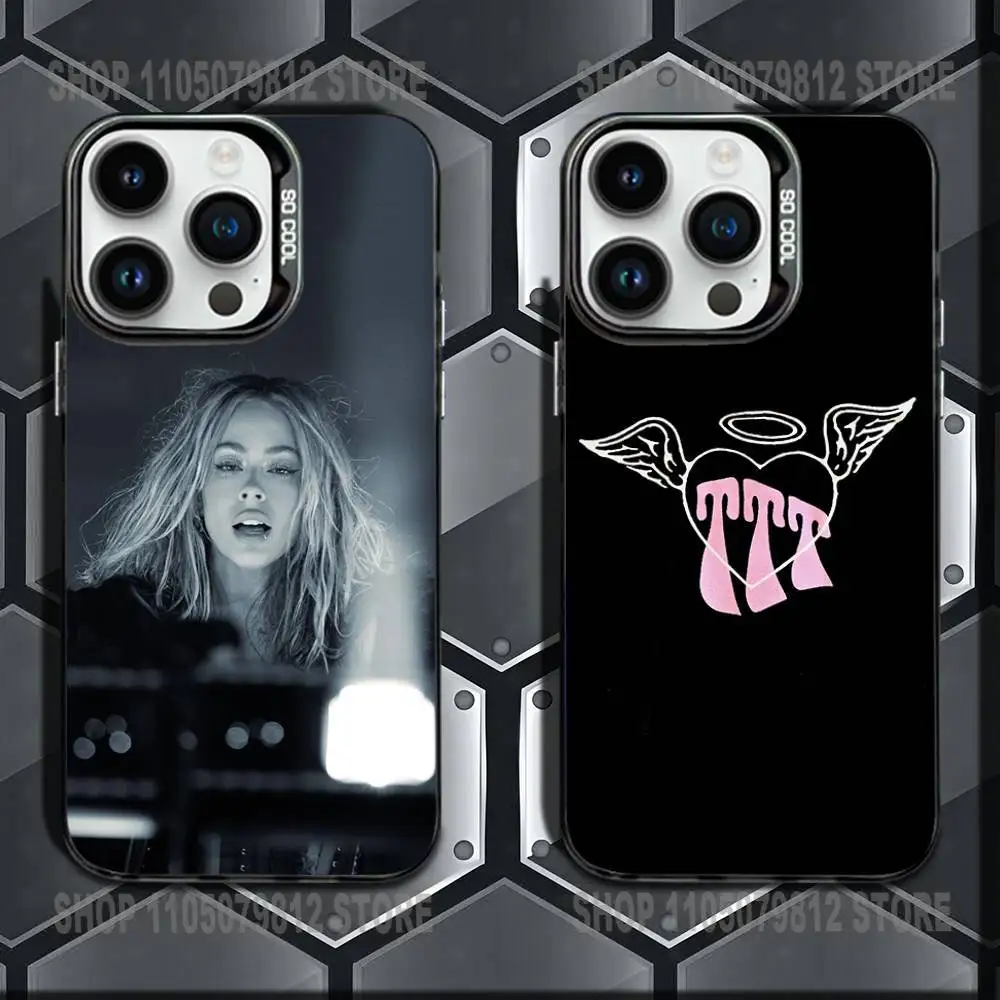 

Singer T-Tini S-Stoessel Phone Case For iPhone 17,16,Pro,Max,e,15,14,Plus,13,12,Mini,11, Matte Colored Silver Luxury Cover