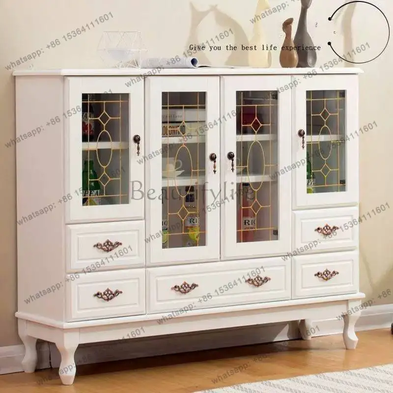 LSRustic Kitchen Cabinets Organizer Shelf Upgrades Narrow White Storage Cabinets Design Nordic Meuble Rangement Furniture Home