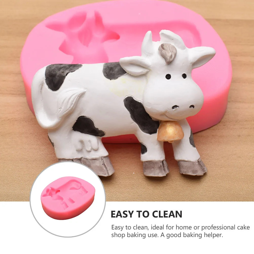 

Cow Design Biscuits Mold Creative Fondant Mould Silicone Cake Mould Easy Clean Unique Baking for Families Friends