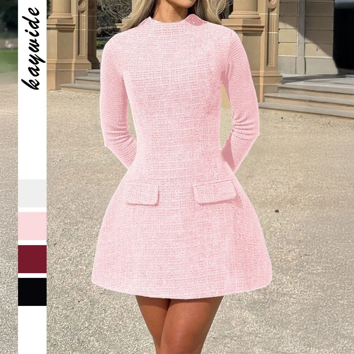Ele Long Sve Long Dr femme Faion Dr taille haute jupe moulante fibre de Polyester tenue d'affaires automne 2025
