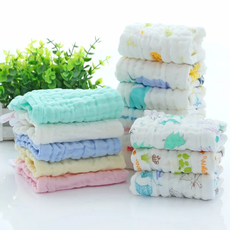 5PCS Baby Cotton Washcloths Soft Newborn Baby Face Towel for Sensitive Skin Baby As Shower Products Maternal and Infant Supplies