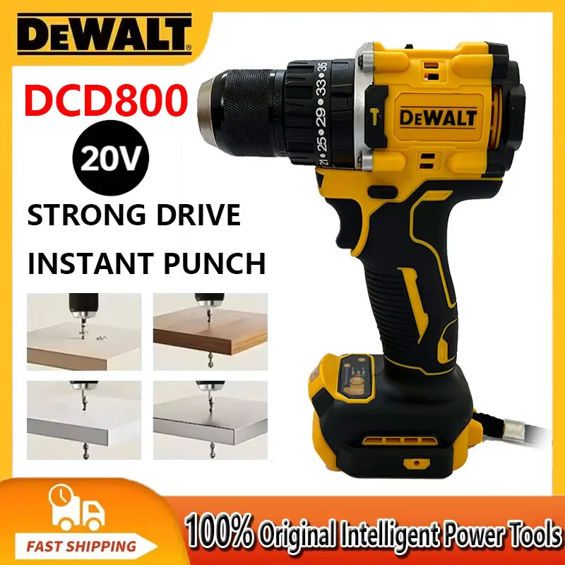 

Dewalt DCD800 2000RPM Cordless Impact Drill 1/2 Inch Brushless Electric Screwdriver Lithium Electric Tool For Dewalt 20V Battery