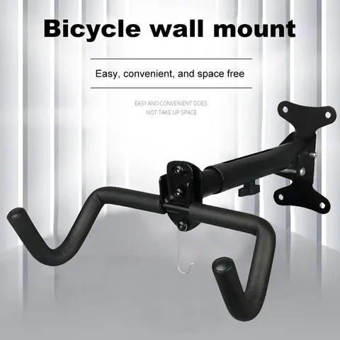 1PCS Bike Wall Beam Road Hanging Rack Foldable Heavy Duty Storage Rack Bicycle Accessories MTB Hanging Holder Space Saving