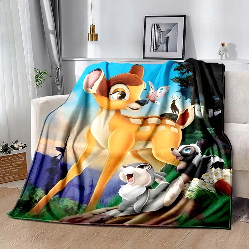

6-размерное теплое мягкое одеяло Disney с оленем Бэмби на заказ, пушистое одеяло для детей и взрослых, плюшевое покрывало для дивана-кровати