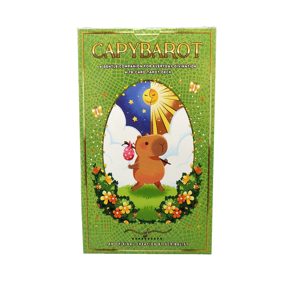 NEW 12CM×7CM Capybarot  Divination Tarot Deck with Guidebook   Fate Unique Cards Deck English Version Esoterism