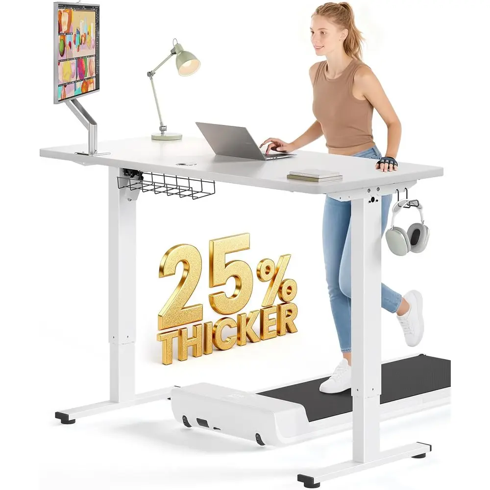 

48 x 24 Electric Adjustable Standing Desk with 0.8 Thick Tabletop and 3 Memory Presets