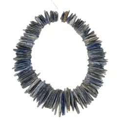 APDGG Natural Large Blue Kyanite Top-drilled Nugget Beads Raw Rough Irregular Gems Stone 15.5