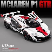 1:22 McLaren P1 GTR Supercar Alloy Metal Diecast Model Car Sound & Light High Simulation Model Vehicle Gifts With Boyfirend Box
