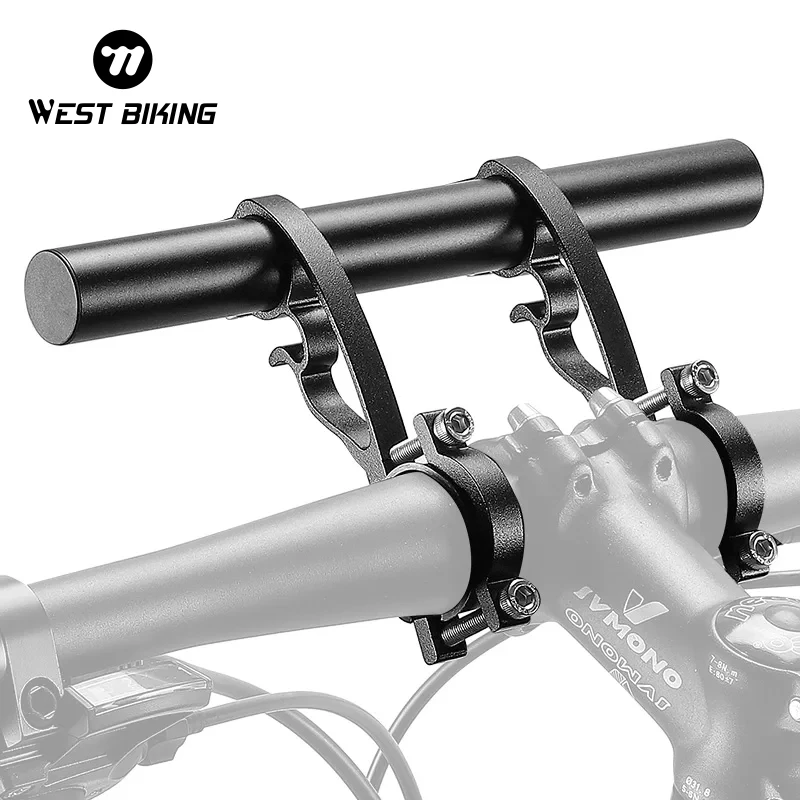 Aluminum Alloy Multi-Function Bicycle Extension Double Rod Bicycle Accessories Expansion Bracket Bicycle Handlebar Extender Part