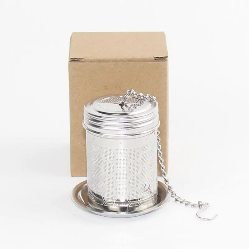 Loose Tea Infuser 304 Stainless Steel Ultra-Fine Mesh Tea Steeper With Hook Chain Tea Diffuser Tea Accessories For Black Tea
