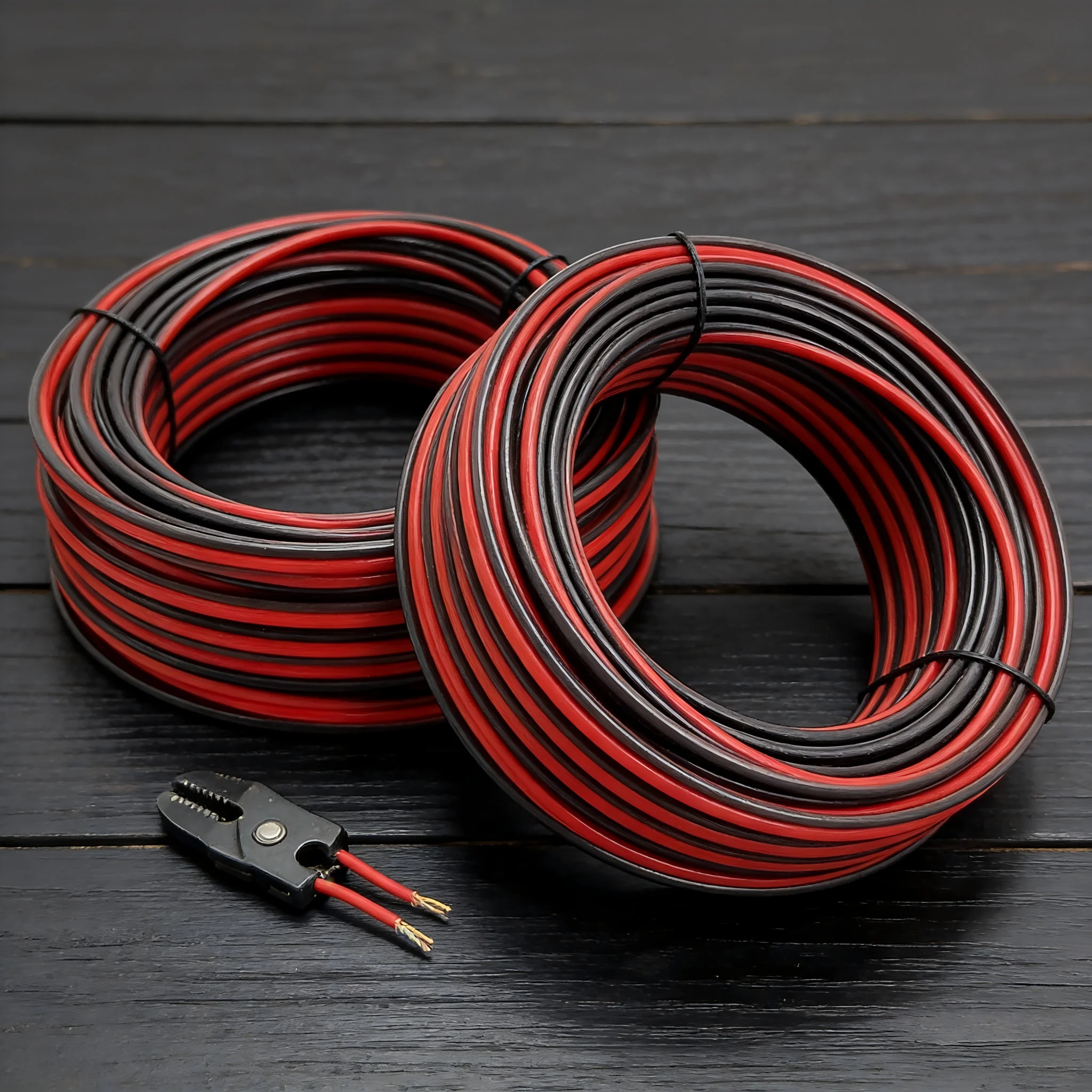 

2Pin Red Black Parallel Silicone Wire 22/20/18/16/14/12AWG Tinned Automotive Cable for Solar Panel Car Auto Speaker Battery