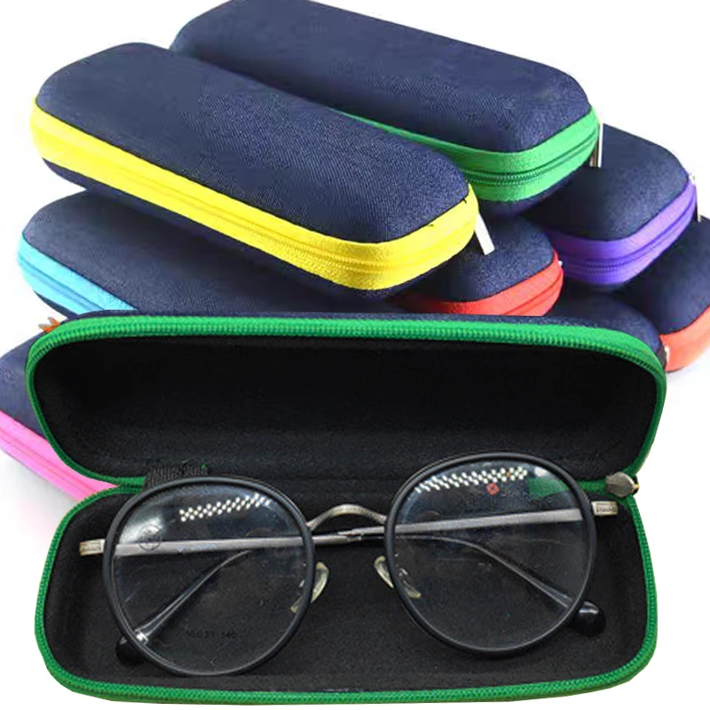 

Fashion Portable Eyewear Cases Cover Sunglasses Hard Case for Women Men Glasses Box with Lanyard Zipper Eyeglass Cases Protector