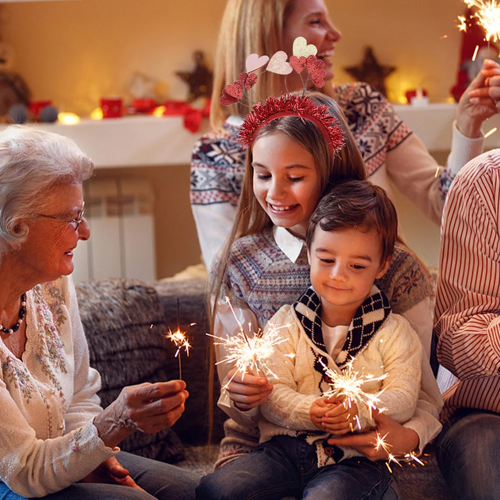 

2Pcs Valentine Heart Headbands Holiday Party Headpieces Adults Party Decoration Love Headwear Wedding Valentine Day Photo Props