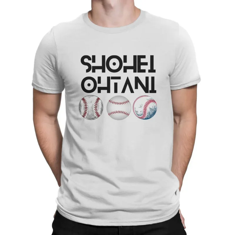 Men Shohei Art T Ohtani Baseball Pure Cotton Clothes Unique Short Sleeve Round Collar Tees Summer T-Shirt