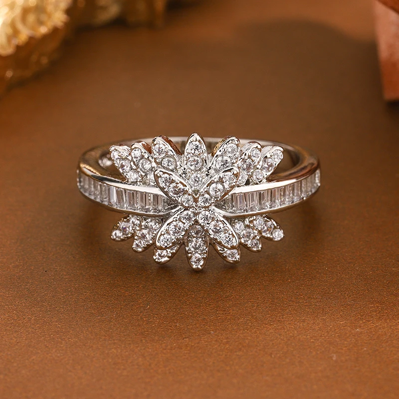 

925 Silver Plated Cross Ring for Women Sparkling Full Diamond Crisscross Wedding Proposal Gift Free Shipping