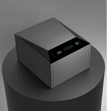 Small household jewelry safe storage box steel fingerprint password intelligent anti-theft home security can be customized