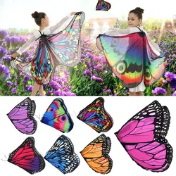 Colorful Butterfly Wings Shawl Poncho Scarf Ladies Fairy Cosplay Performance Accessories Shawl