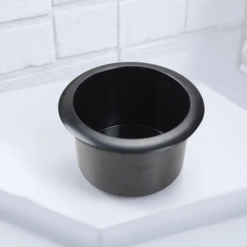 

Drop-in Black Plastic Cup Holder Insert for Sofa Recliner Boat Poker Table Spill Protection Smooth Finish Easy Clean