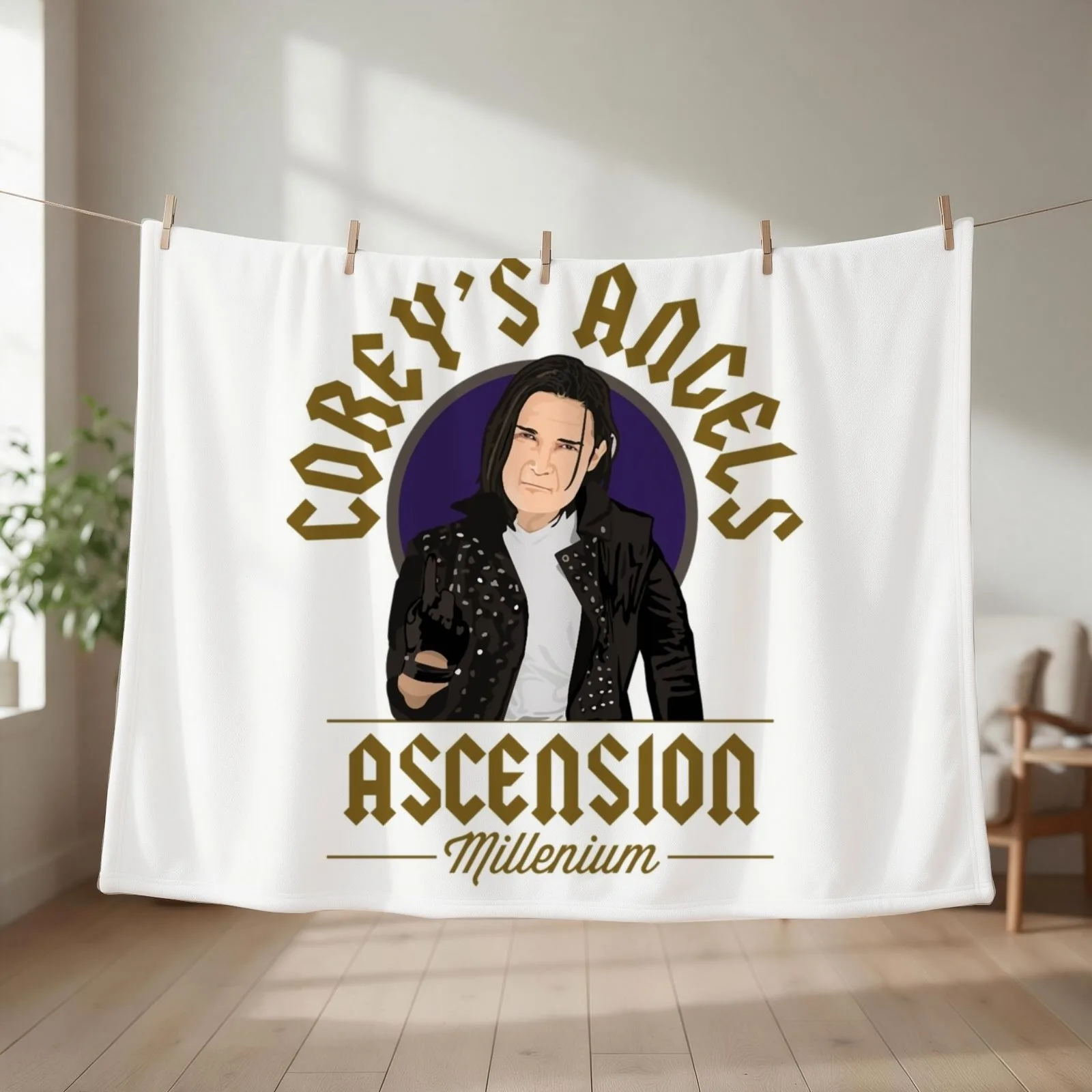 Corey Feldman Classic Throw Blanket Bed linens For Baby Cute Plaid Personalized Gift Blankets