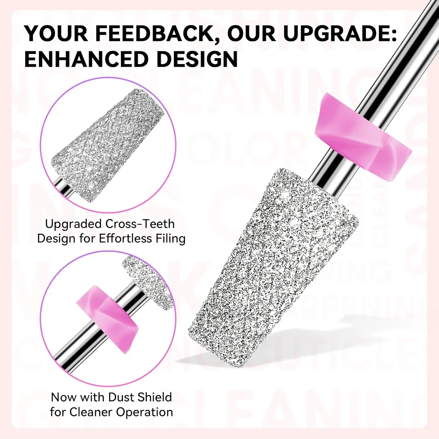 Makartt ネイルドリルビット: ネイルドリル E-ファイル用ダイアモンドサンディングビットセット 10 個、アップグレードされたキューティクルクリーナージェルポリッシュリムーバーツールビット