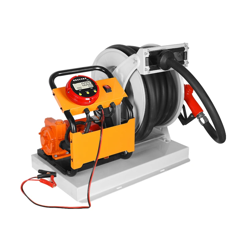 

Cavitt Large Flow Electric Portable Fuel Pump Diesel Transfer Pump Fuel Reel Dispenser With Fuel Gun