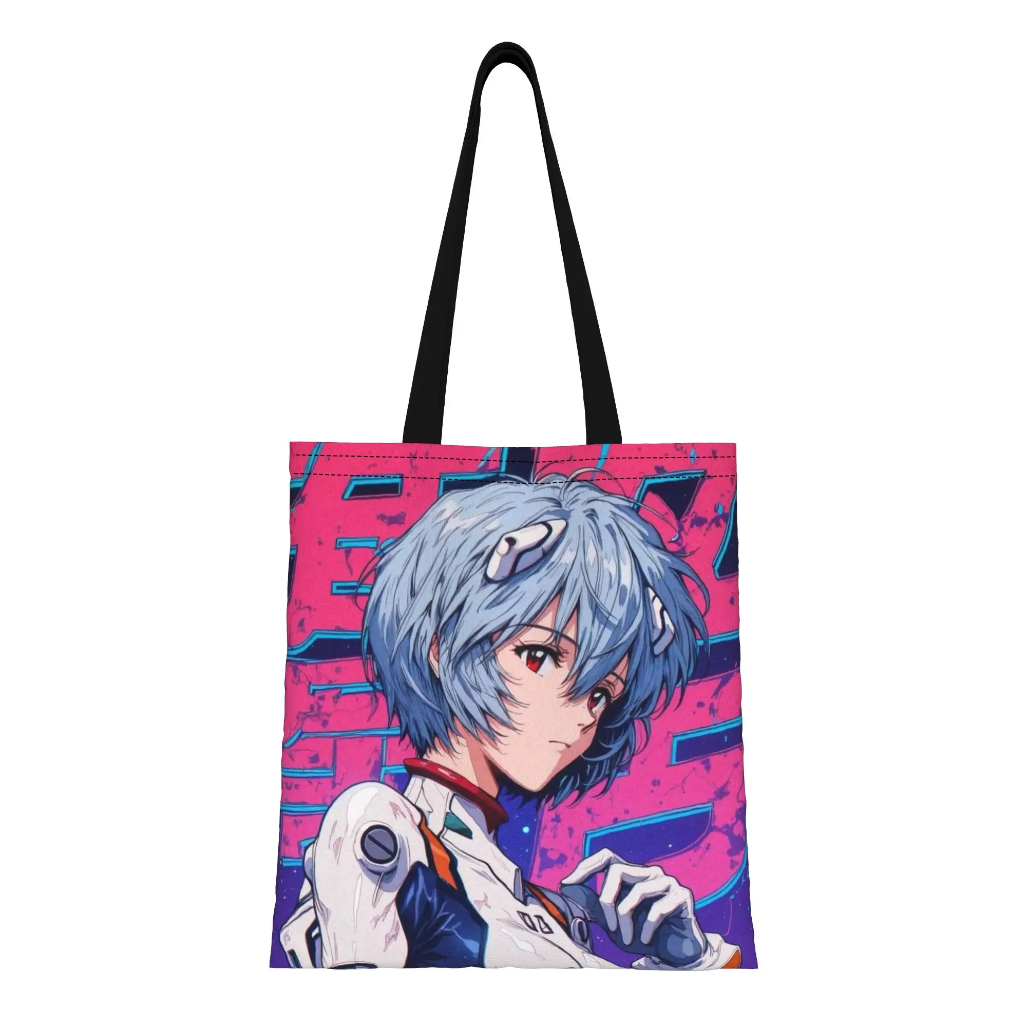 Back to school season Rei Ayanami (2) EVA Canvas Tote Bag Perfect for Outdoor Women's Top-Handle Bags