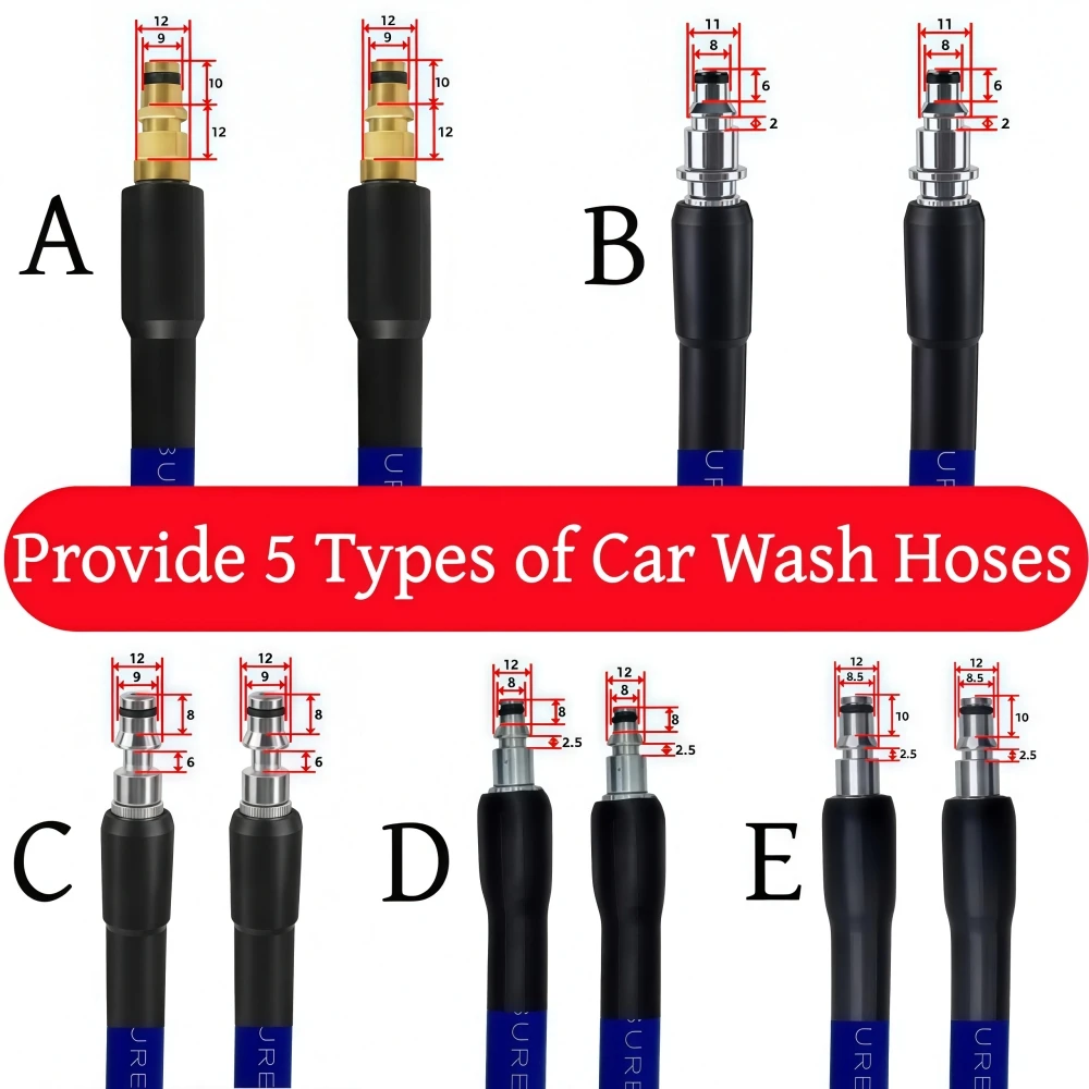 5m-20m Pressure Washer Hose 5800psi Flexible Hose Car Wash Water Cleaning Extension Hose for Karcher Bosch Lavor Nilfisk Patriot