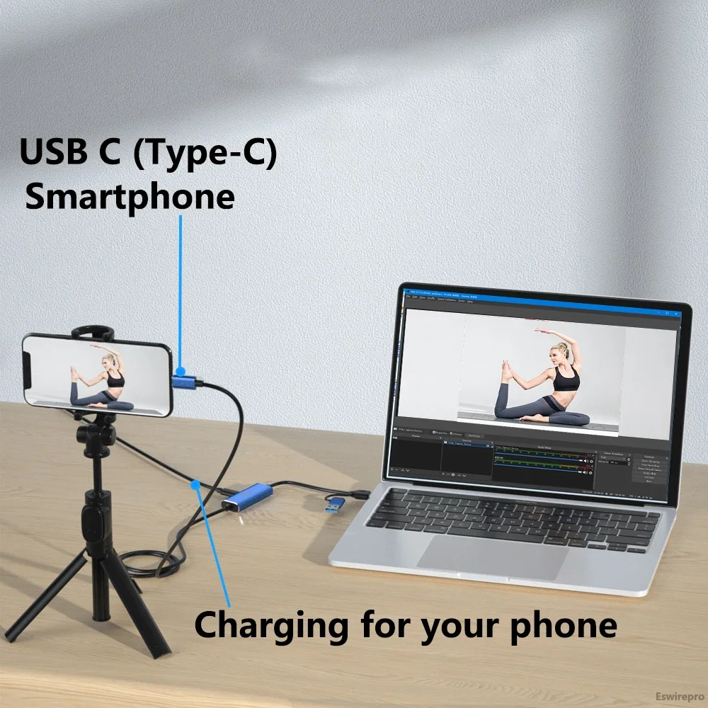 USB C Video Capture Recorder Gerät Live-Streaming-Box Grabber für Nintendo Switch Steam Deck iPhone 15 Pro Max Placa de Captura