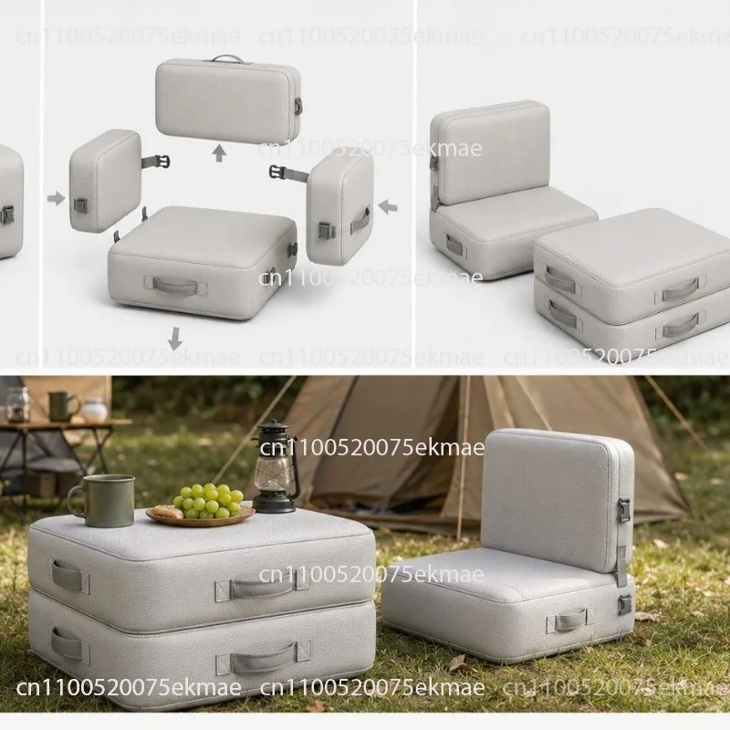 Comfortable inflatable sofa, stable support, sedentary and not tired, universal for camping in home bedrooms