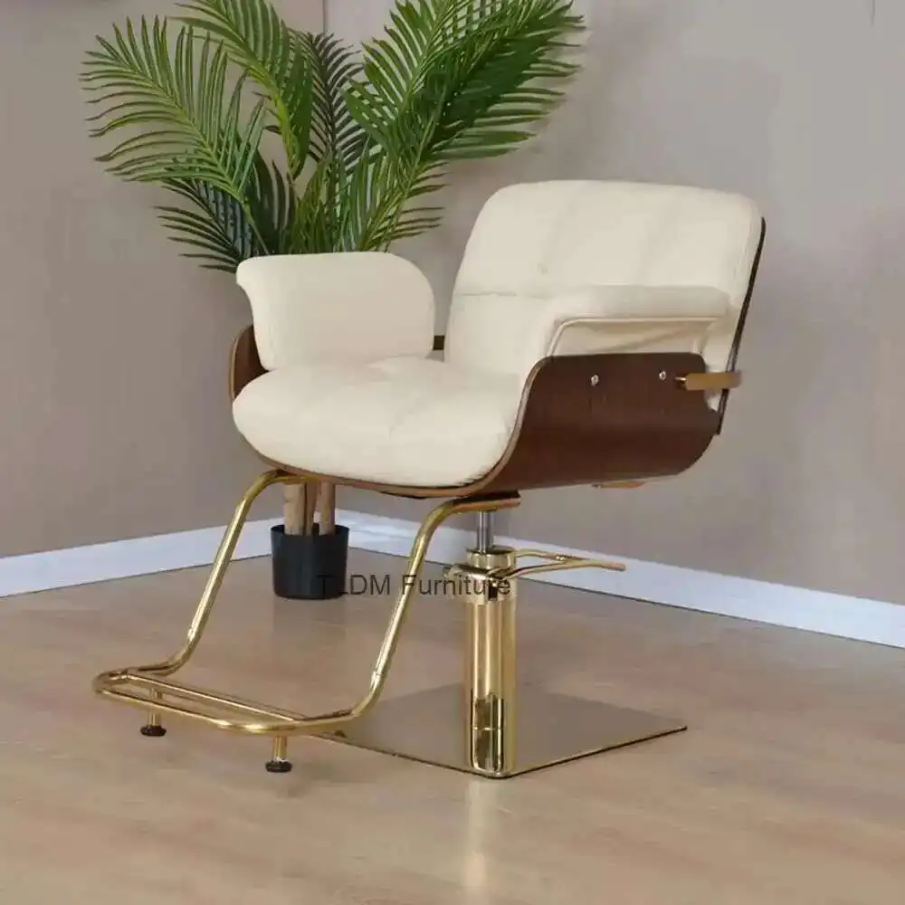 

Modern Personalized Barber Chair Luxury Comfortable Aesthetic Salon Hairdresser Chair Fashion Nordic Kapperstoel Hair Furniture