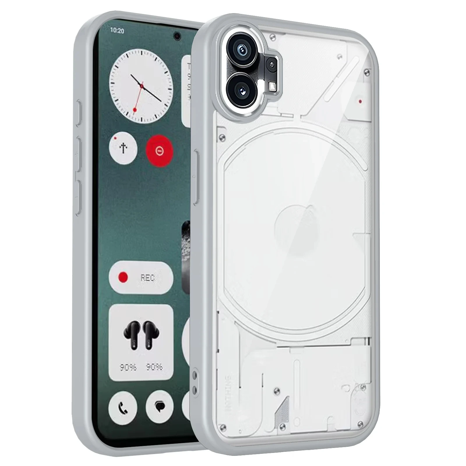 Nothing Phone One A063 Case Air Cushion Shockproof Silicone Bumper Clear Matte Back Cover Hard Phone Case for Nothing Phone 1 5G