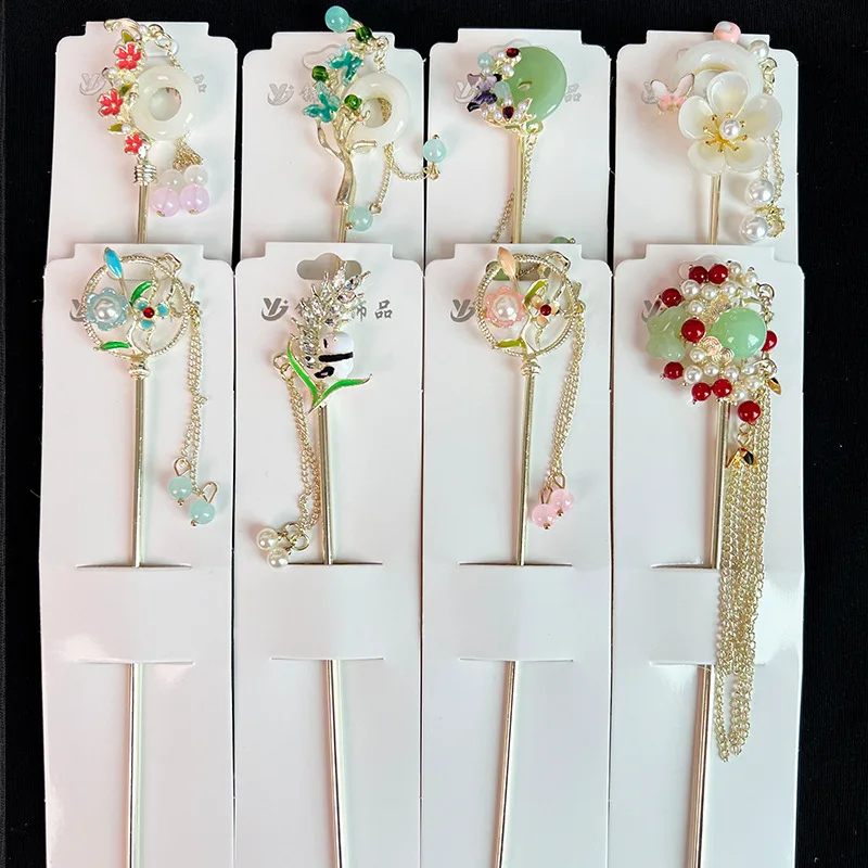 

Cool and Refreshing Alloy Tassel Hairpin for Women with Retro Temperament New Chinese Ancient Style Hanfu Hair Accessories