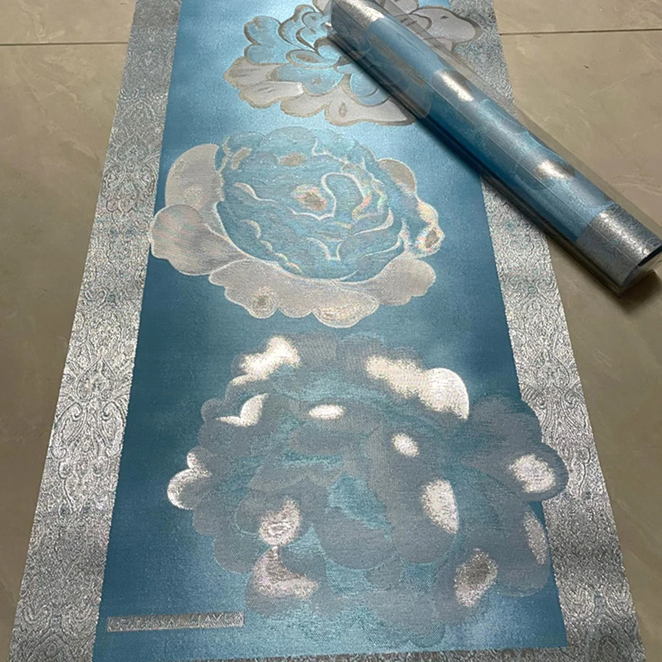 

Jacob Hayes Style Gele & Ipele Set - 2PCS 3D Flowers Print African Headtie, Nigerian Sego Fabric for Couture Sewing TX-5-7